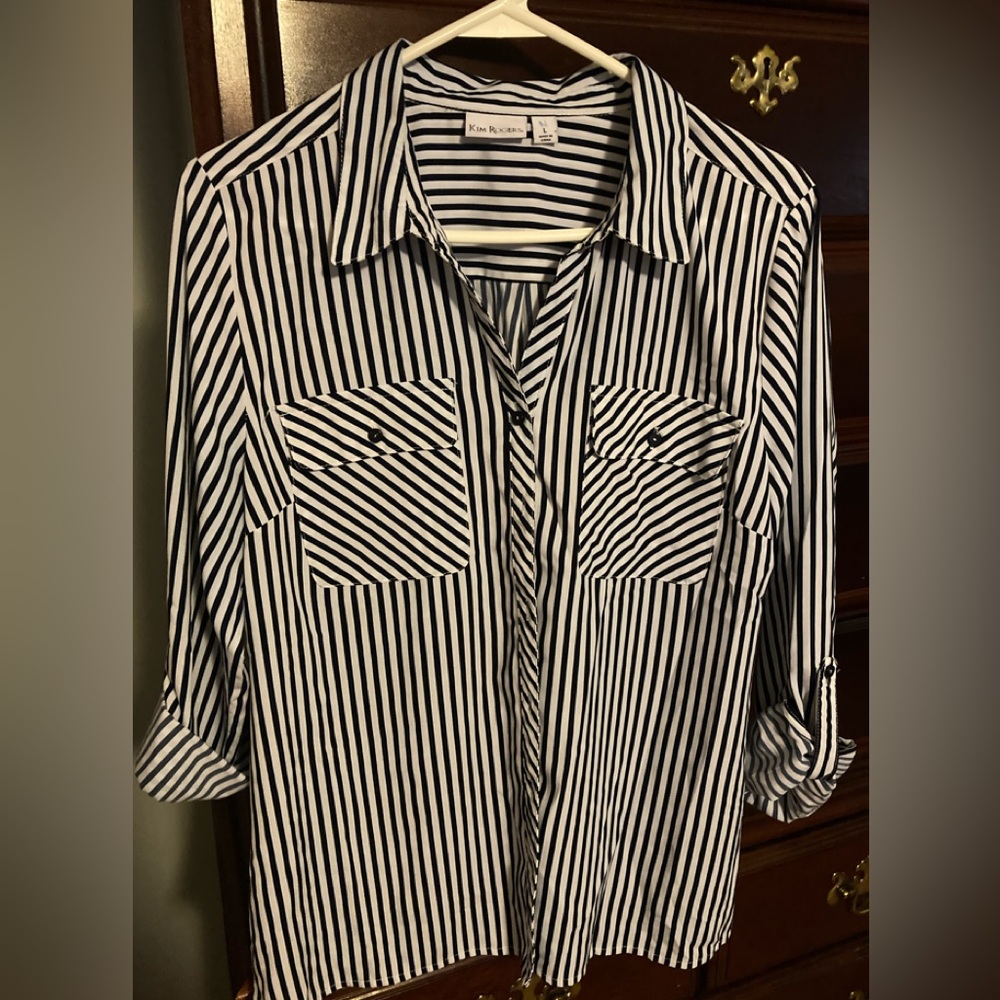 KIM ROGERS striped blouse